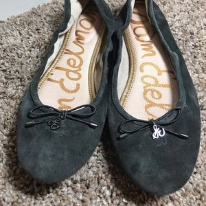 Sam Edelman Felicia Dk Grey Suede Ballet Flats 7.5